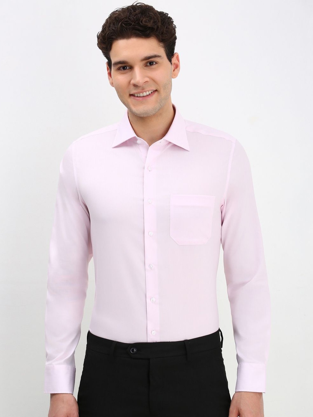 

Allen Solly Sport Men Solid Cotton Slim Fit Formal Shirt, Pink