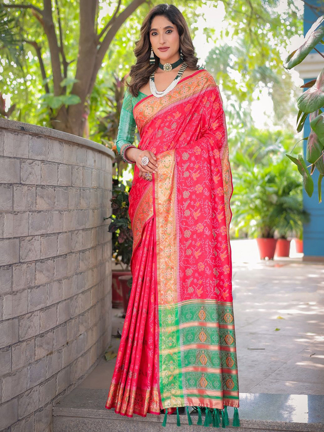 

Anouk Woven Design Zari Kanjeevaram Saree, Red