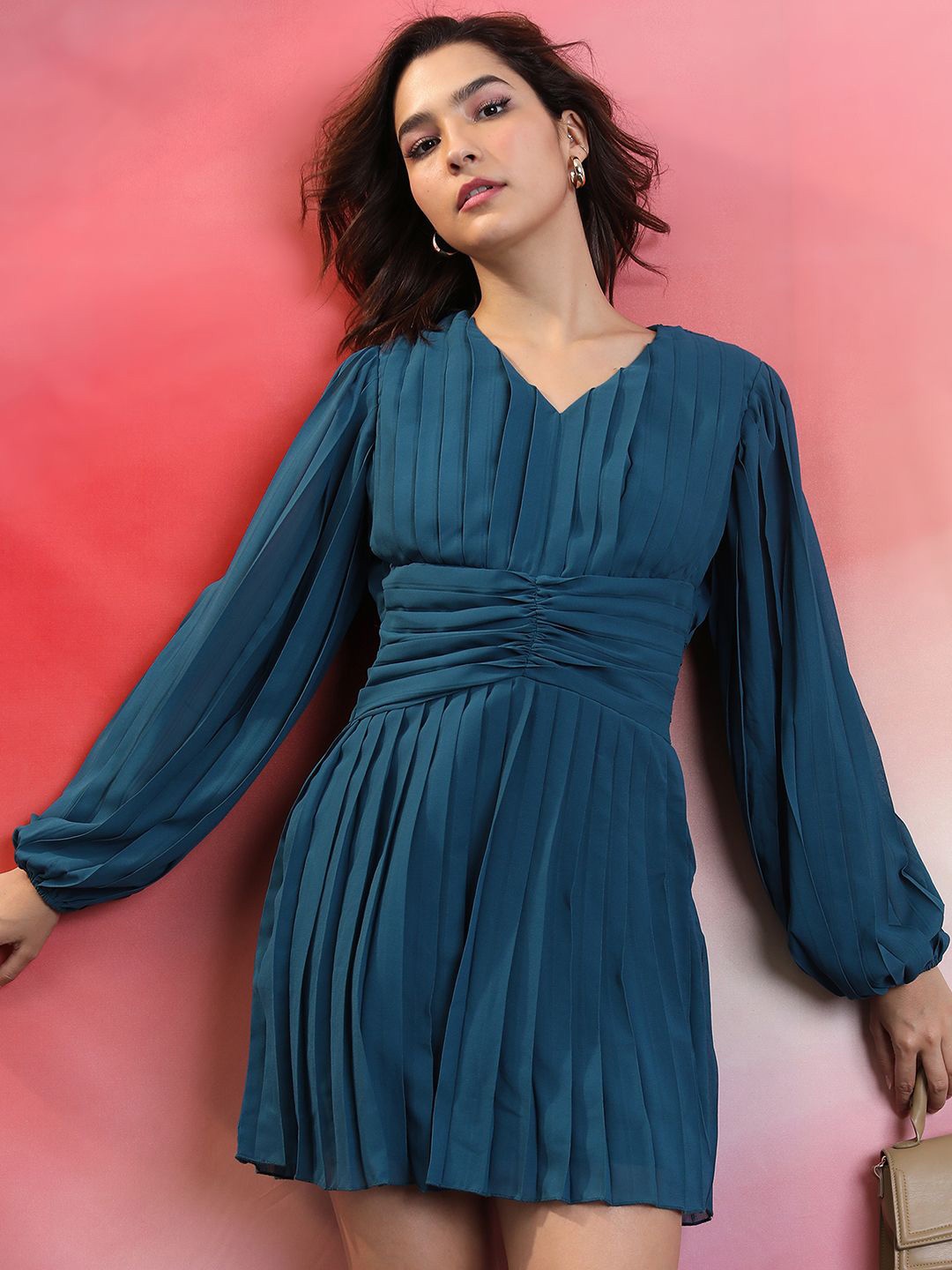 

Tokyo Talkies Fit & Flare Mini Dress, Teal