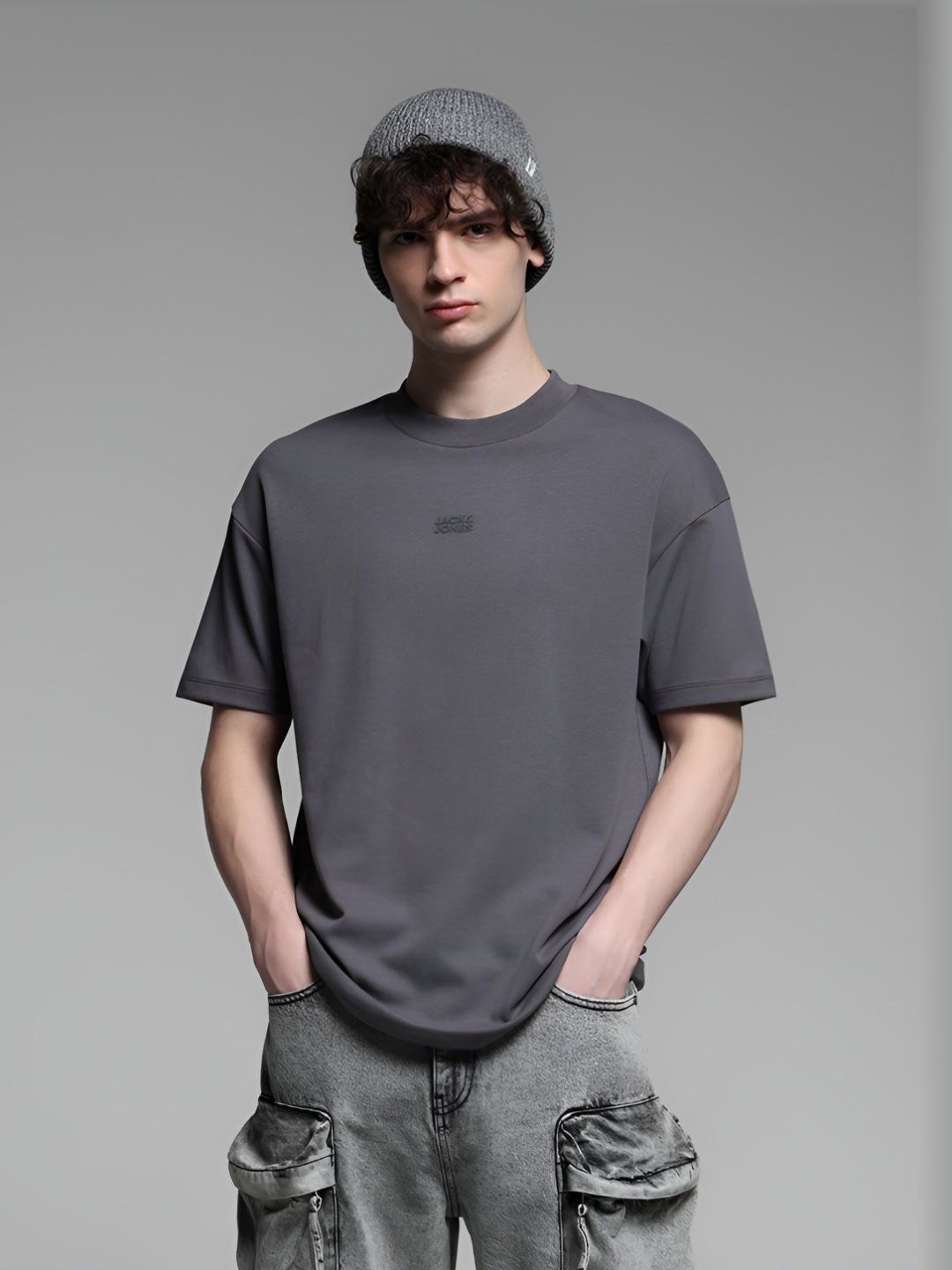 

Jack & Jones Cotton Oversized fit T-shirt, Grey