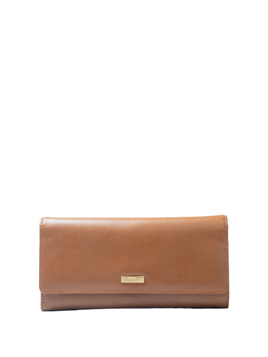 

RI2K LONDON Women Leather Two Fold Wallet, Tan