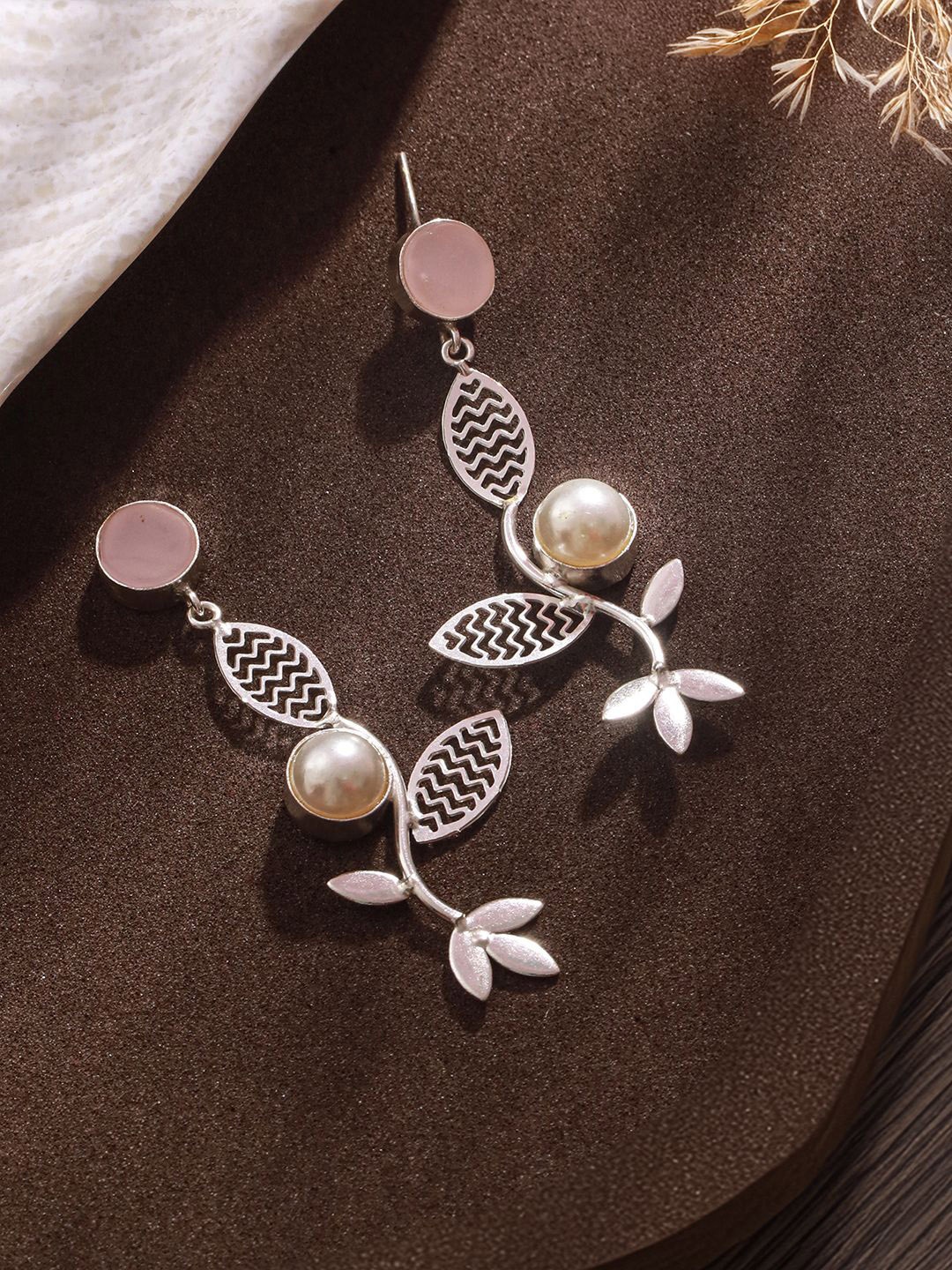 

Jazz and Sizzle Silver-Plated Contemporary Drop Earrings
