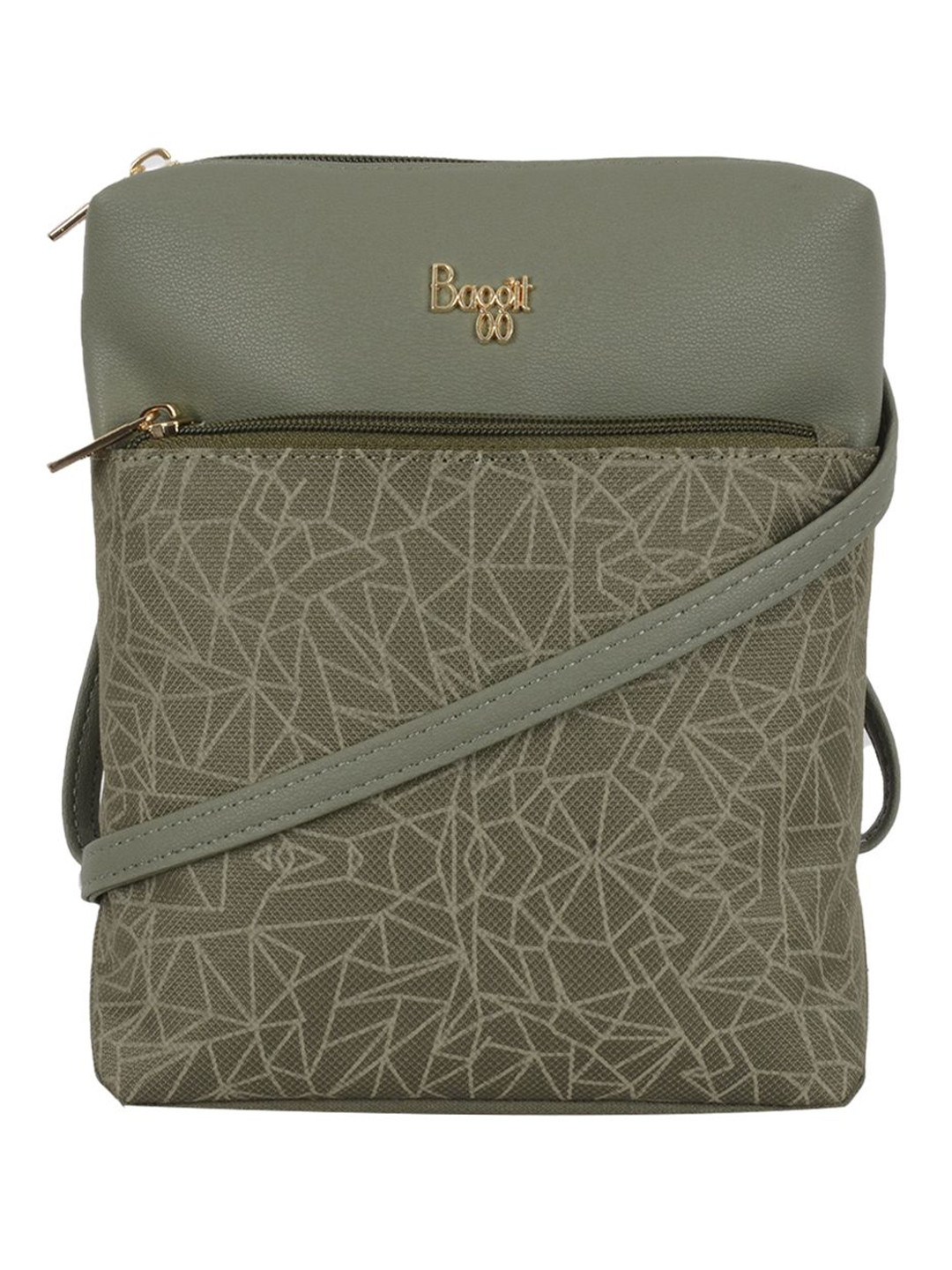 

Baggit Women Geometric Printed Backpack, Green