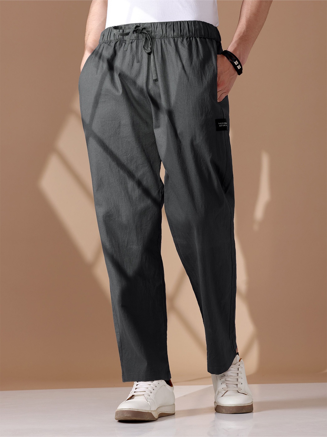 

Beyoung Men Cotton Loose Fit Pyjamas, Grey