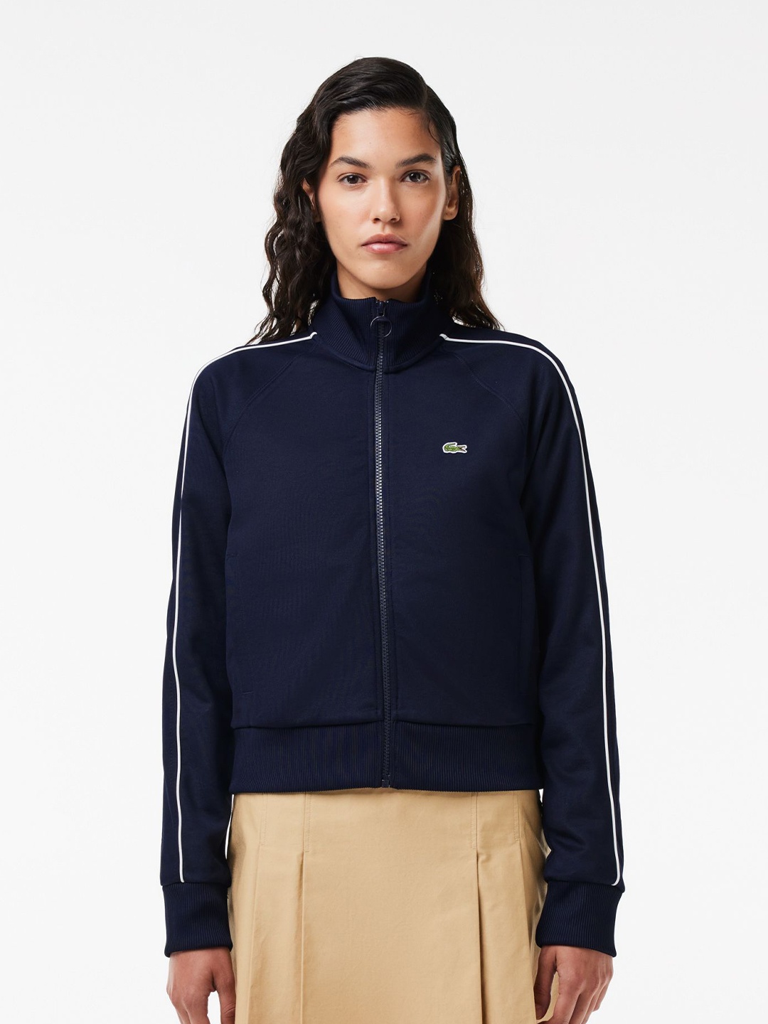 

Lacoste Women Front-Open Sweatshirt, Blue