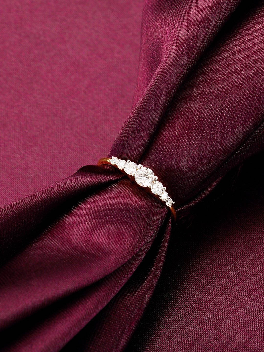 

GIVA 18KT BIS Hall Mark Gold Magnificent Sparkles Diamond Ring