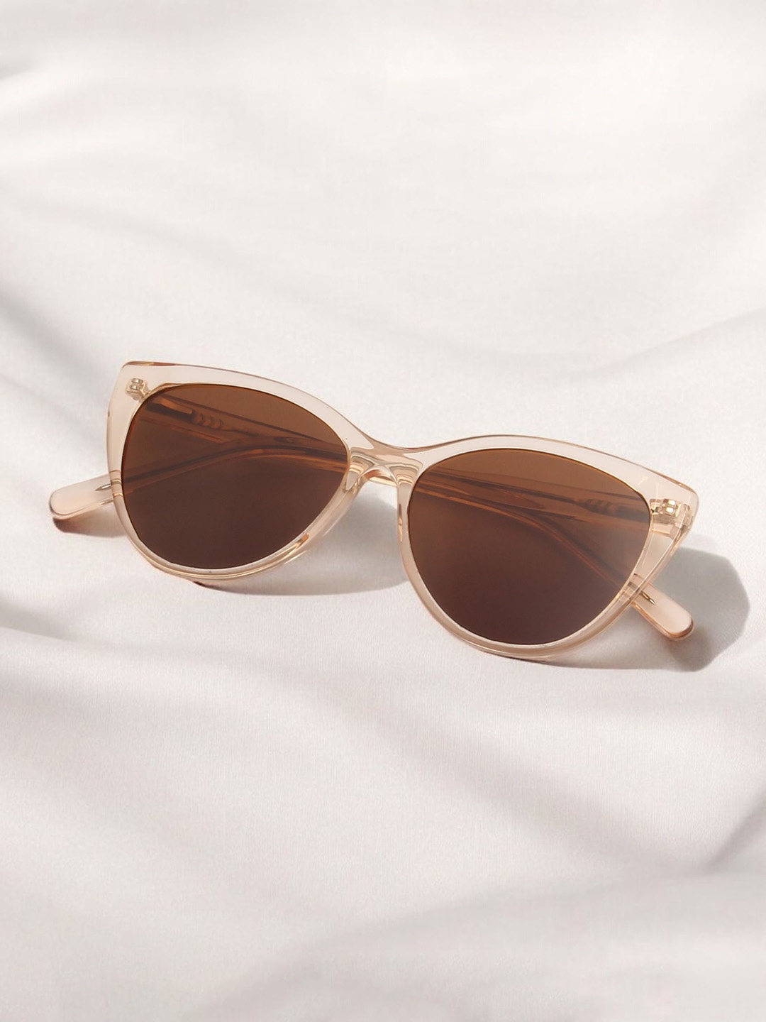 

Ted Smith Unisex Cateye 100% Acetate Sunglasses with Polarised and UV Protected Lens, Brown