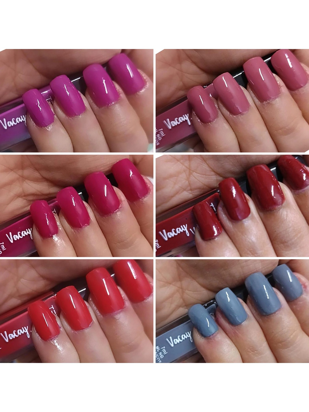 

Tenno Vacay Vibe High Shine Nail Polish - 7 ml - Combo - 6V2, Multi