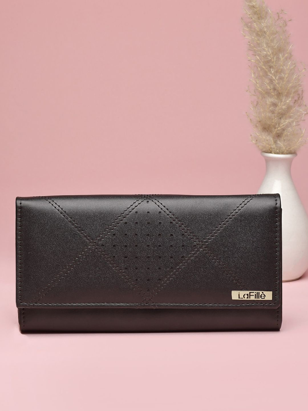 

LaFille Two Fold Wallet, Black