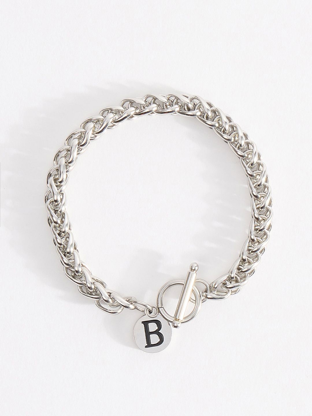 

THE BEAR HOUSE Men Silver-Plated Stainless Steel Link Bracelet