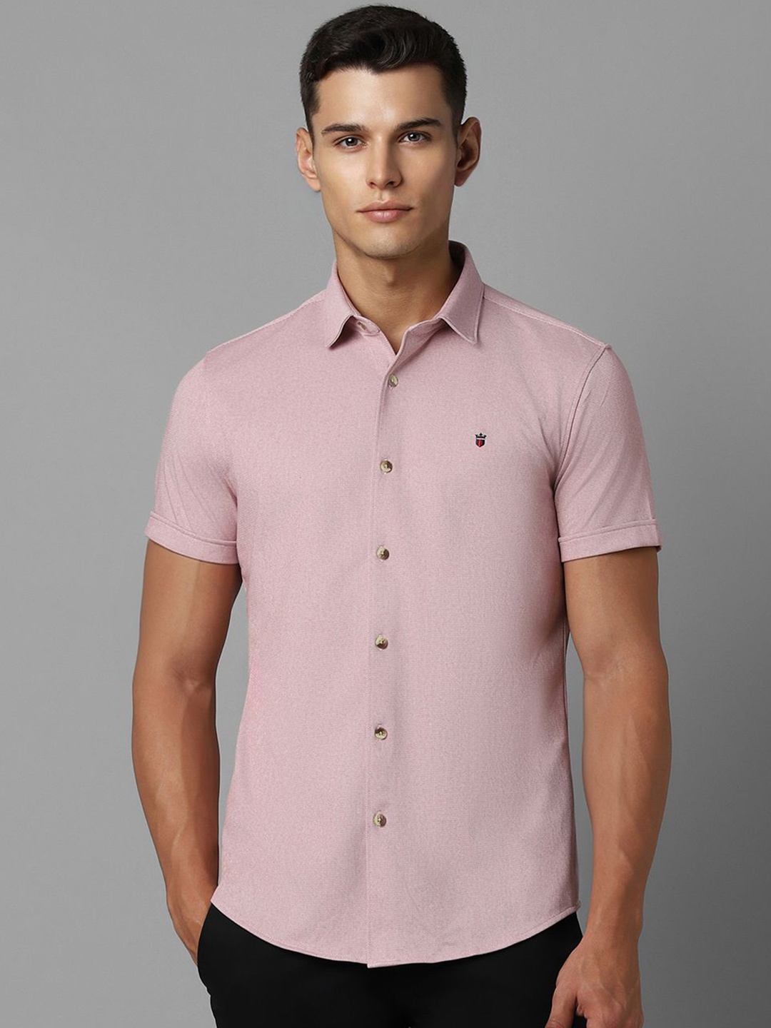 

Louis Philippe Sport Men Smart Micro Ditsy Regular Fit Shirt, Pink