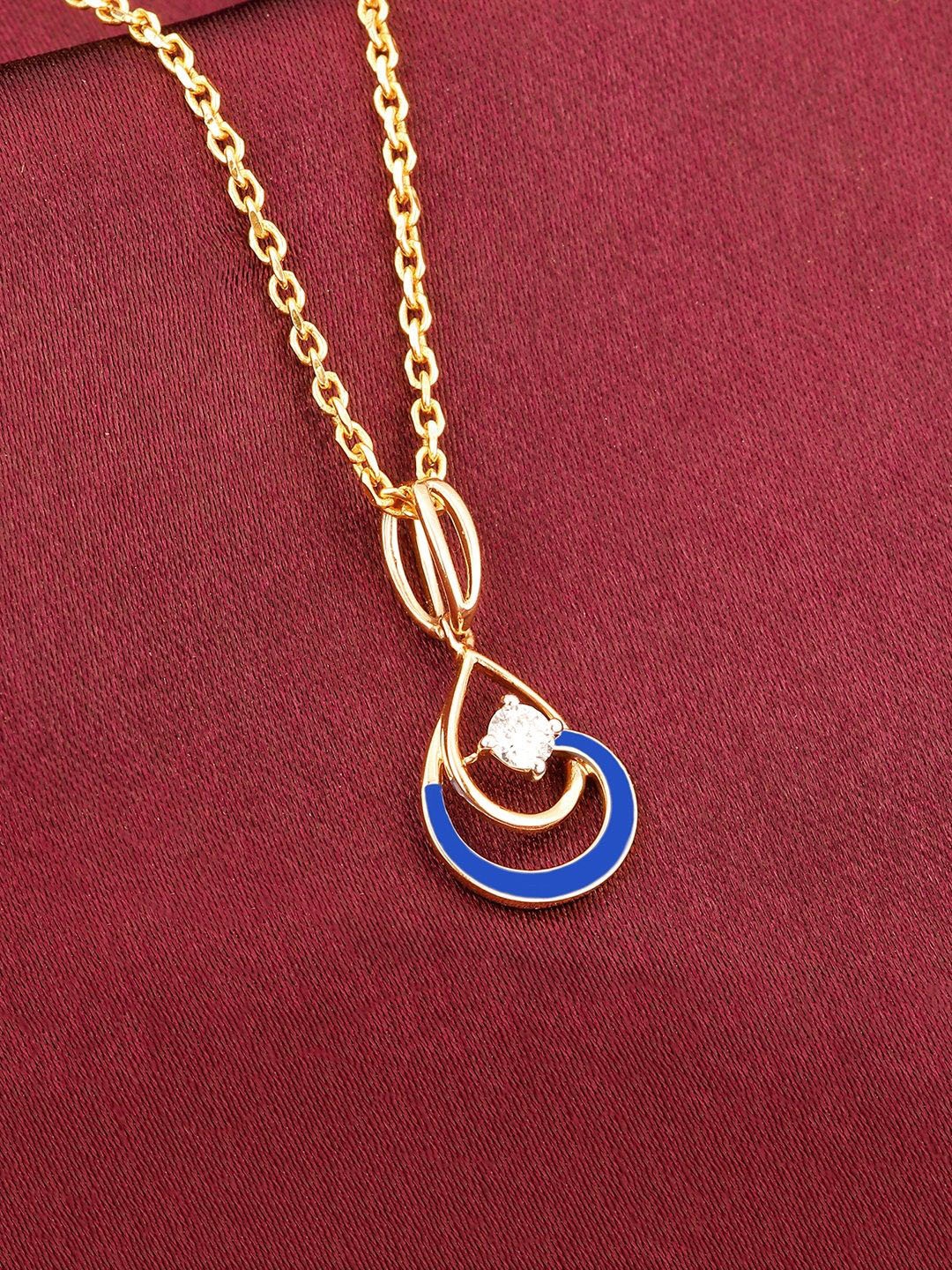 

GIVA Women 14K Gold Diamond Pendant