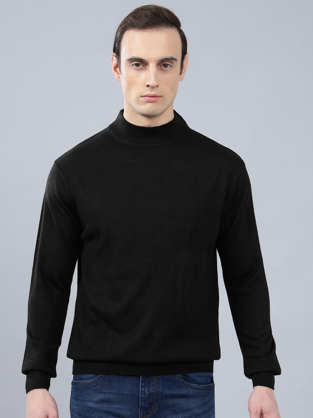 

Cantabil Men Turtle Neck Pullover Sweaters, Black