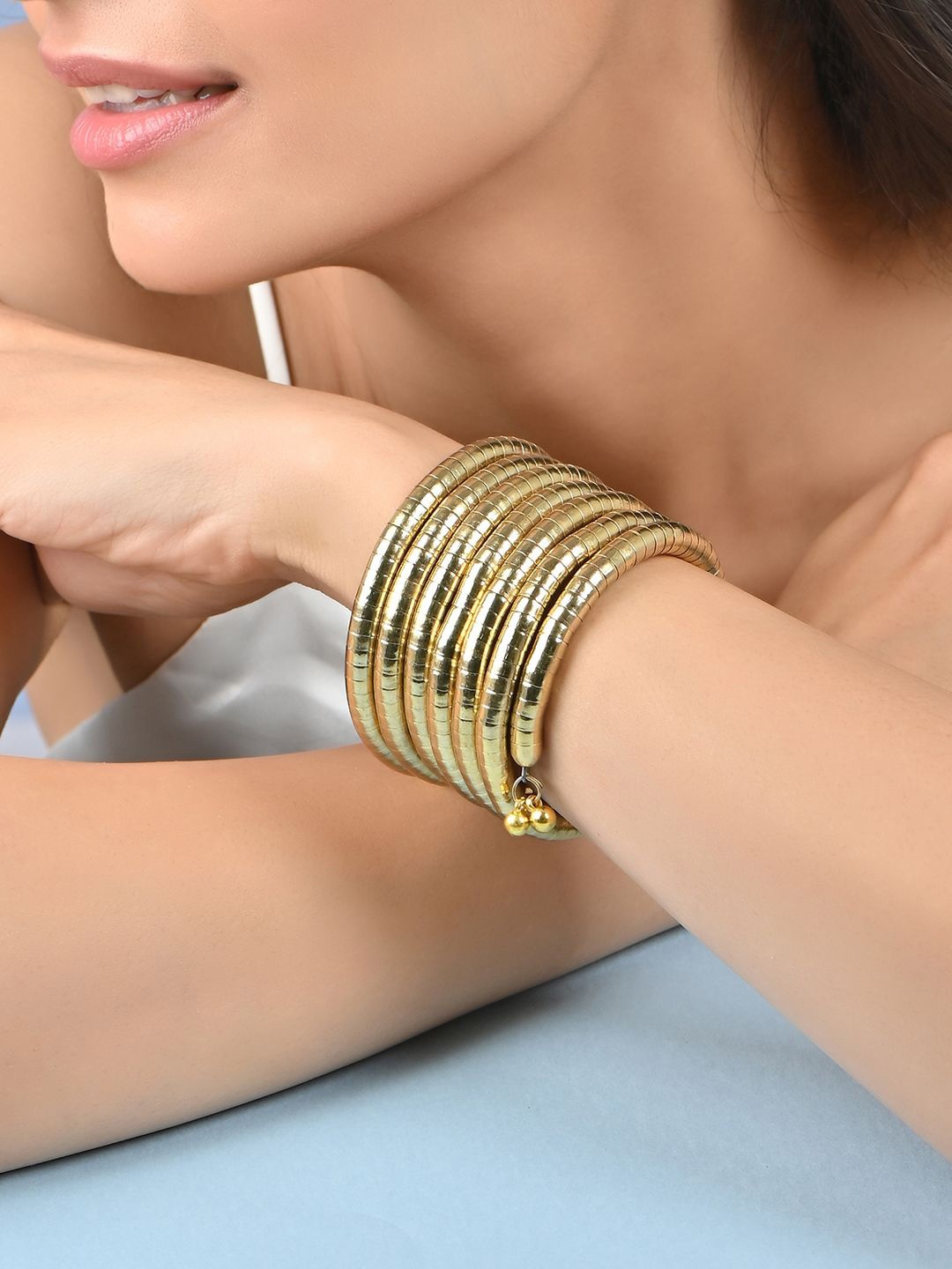 

ToniQ Gold-Plated Spiral Wraparound Bracelet