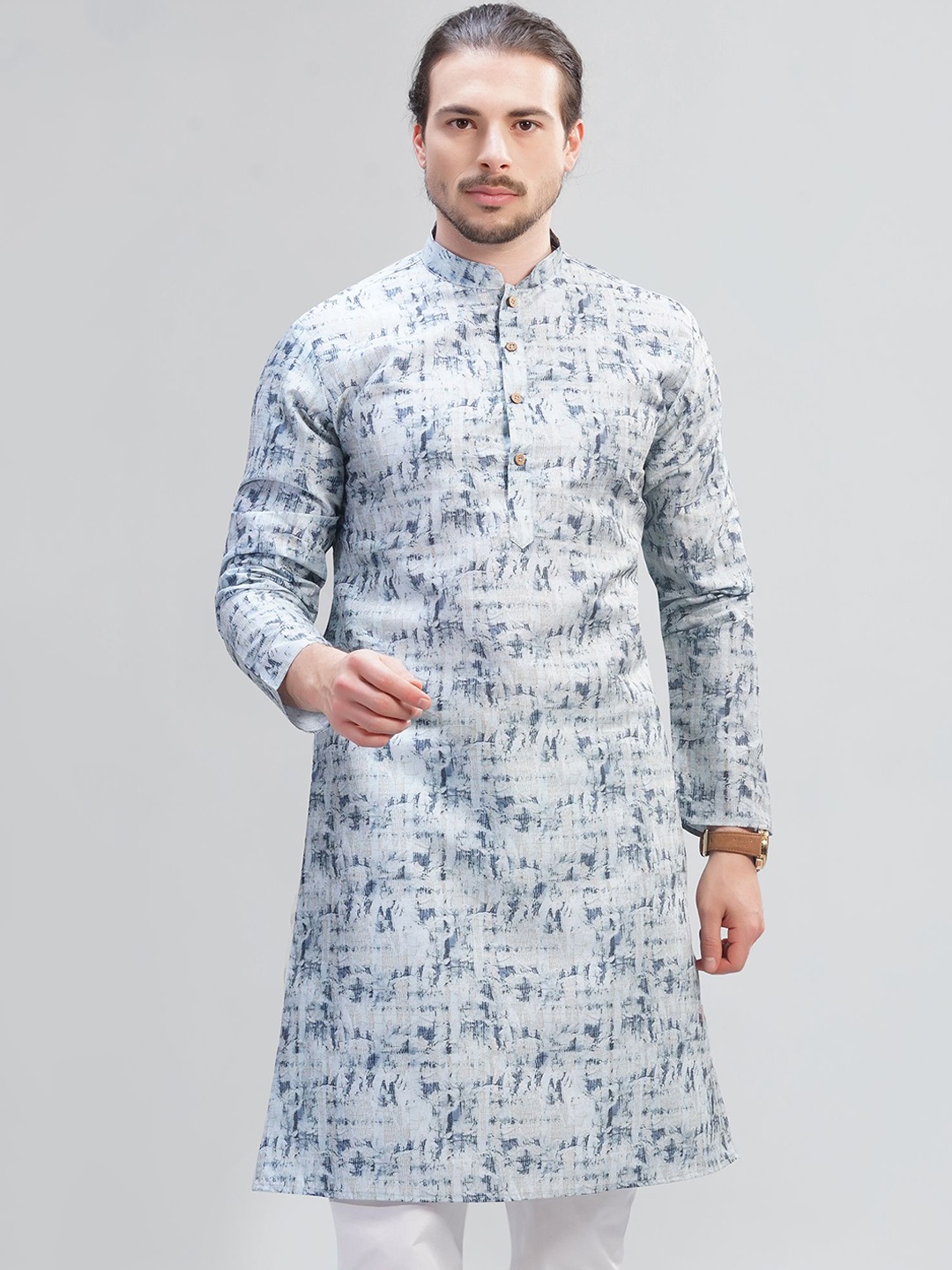 

LA'SCOOT Men Regular Pure Cotton Kurta with Churidar, Green