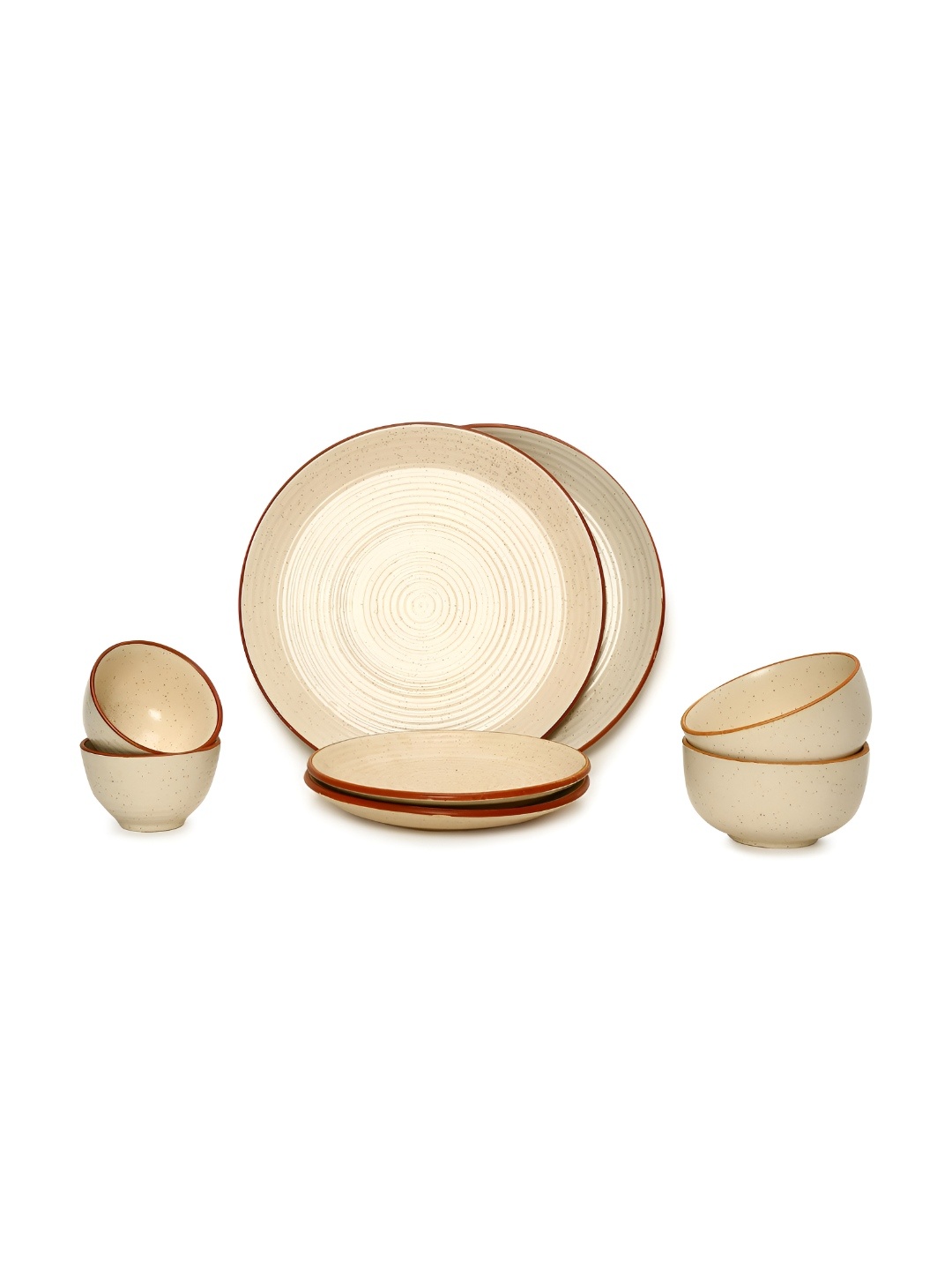 

AMALAFIEE CERAMICS Pink & Red 16 Pieces Printed Ceramic Easy to Clean Dinner Set