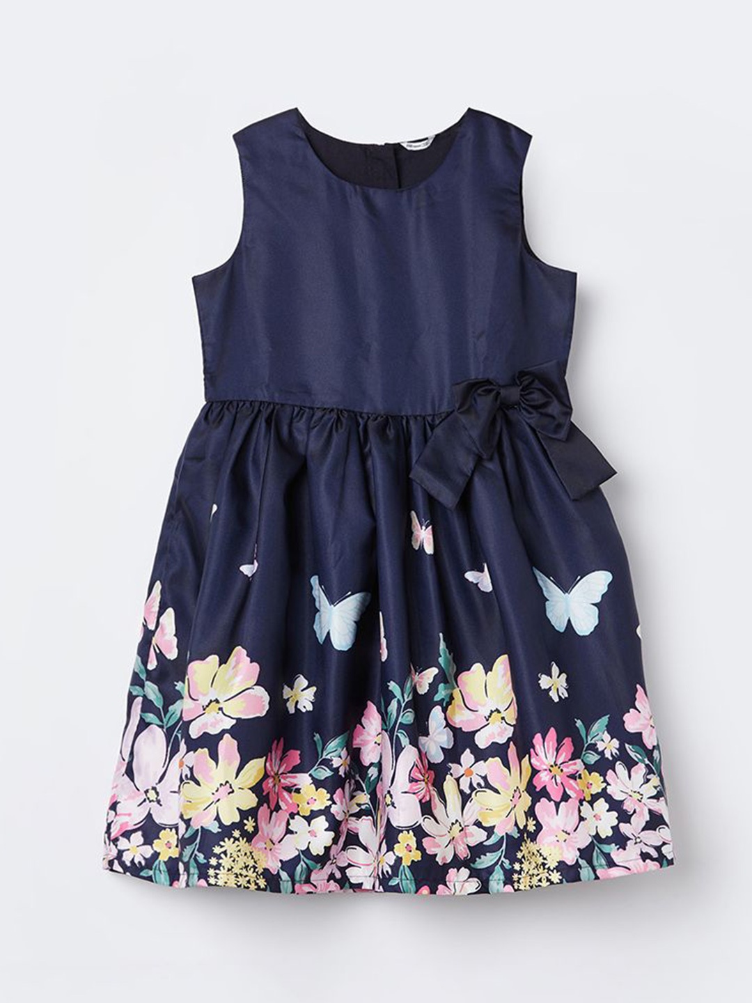 

Fame Forever by Lifestyle Girls Floral Printed Fit & Flare Dress, Blue