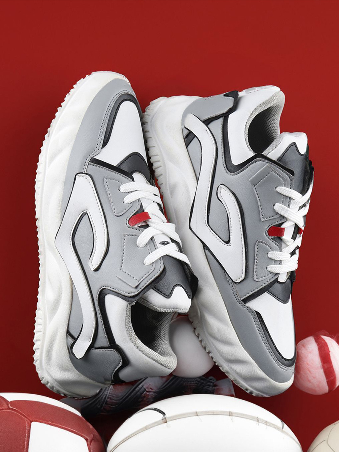 

mr.wonker Men Running Shoes, Grey