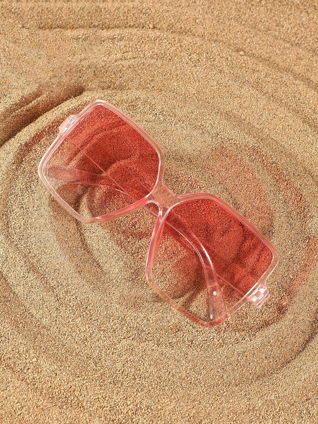 

HAUTE SAUCE by Campus Sutra Women Butterfly Sunglasses with Polarised Lens AW24_HSSG2719, Pink