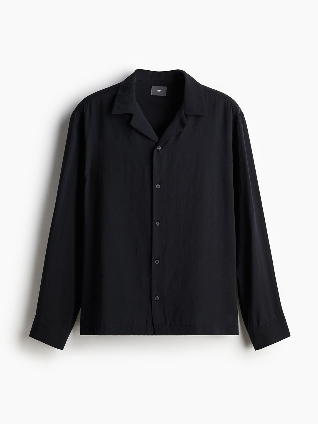 

H&M Men Long Sleeves Shirts, Black