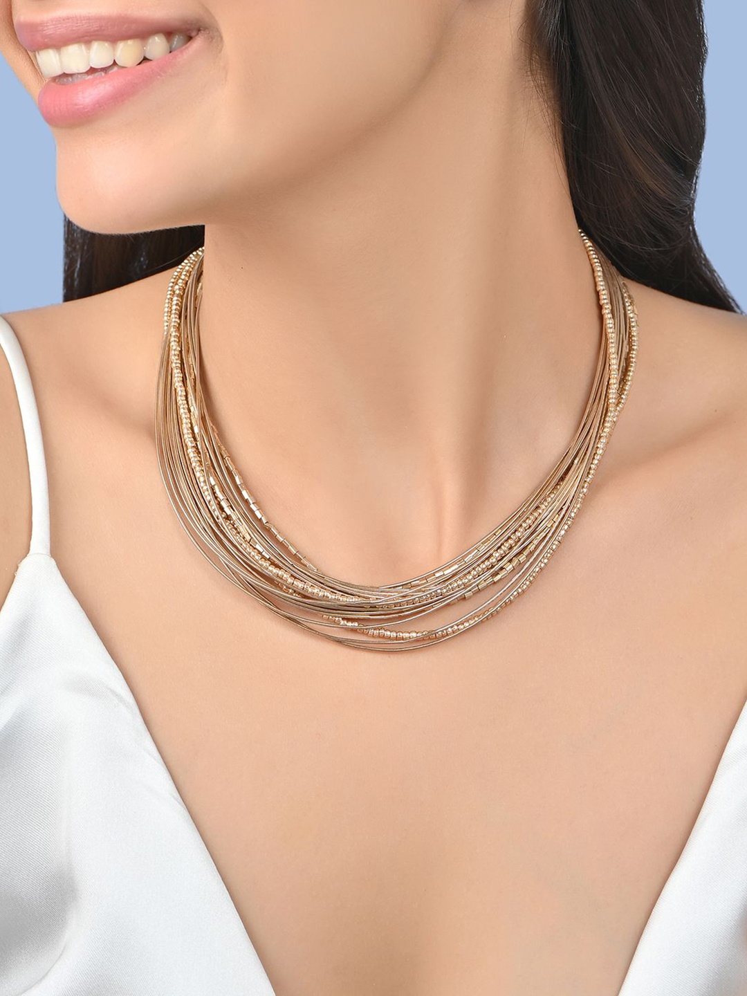 

ToniQ Gold-Plated Layered Statement Necklace