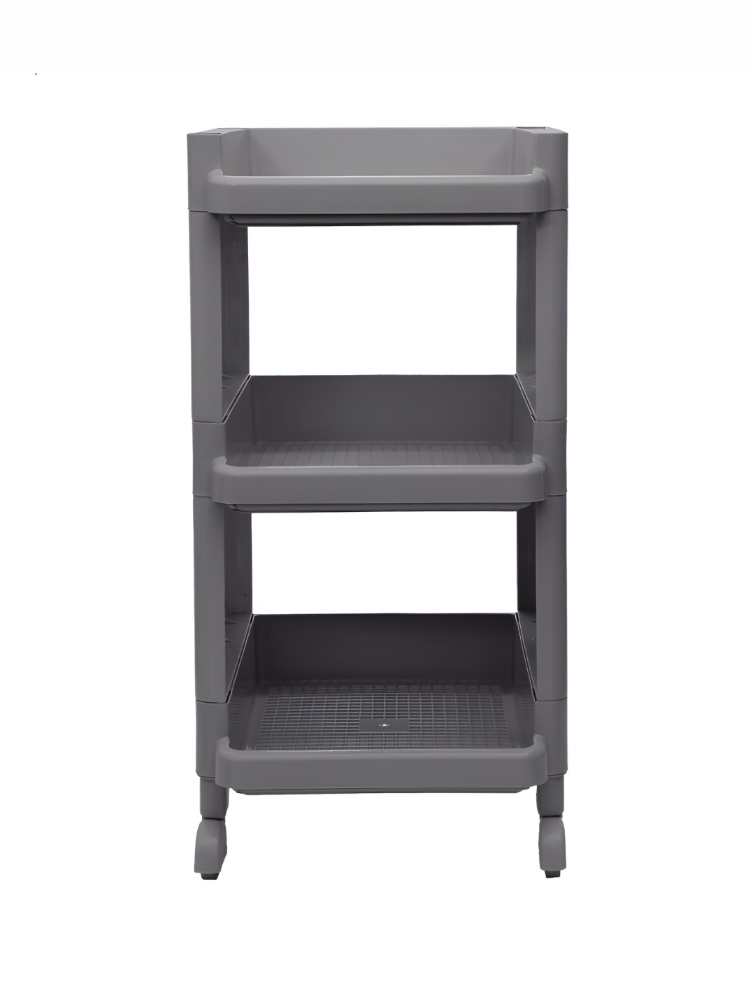 

SELVEL Grey Self Design 3 Tier Break Resistant Multi Purpose Rack
