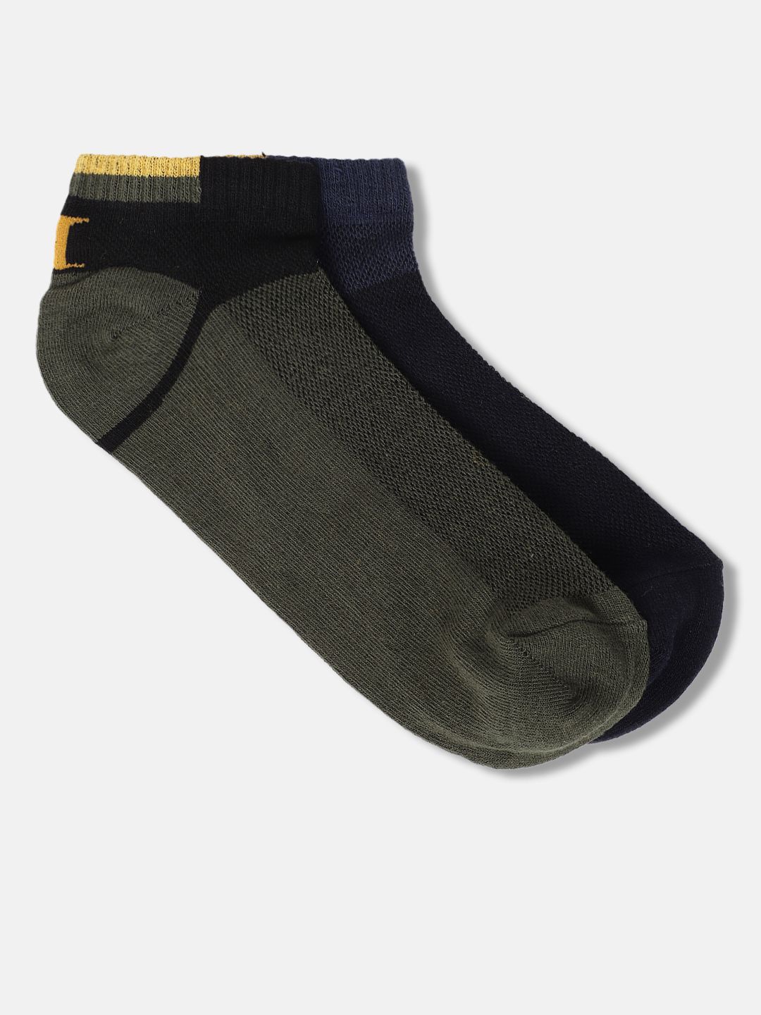 

Iconic Pack Of 2 Men Solid Ankle Length Socks, Blue
