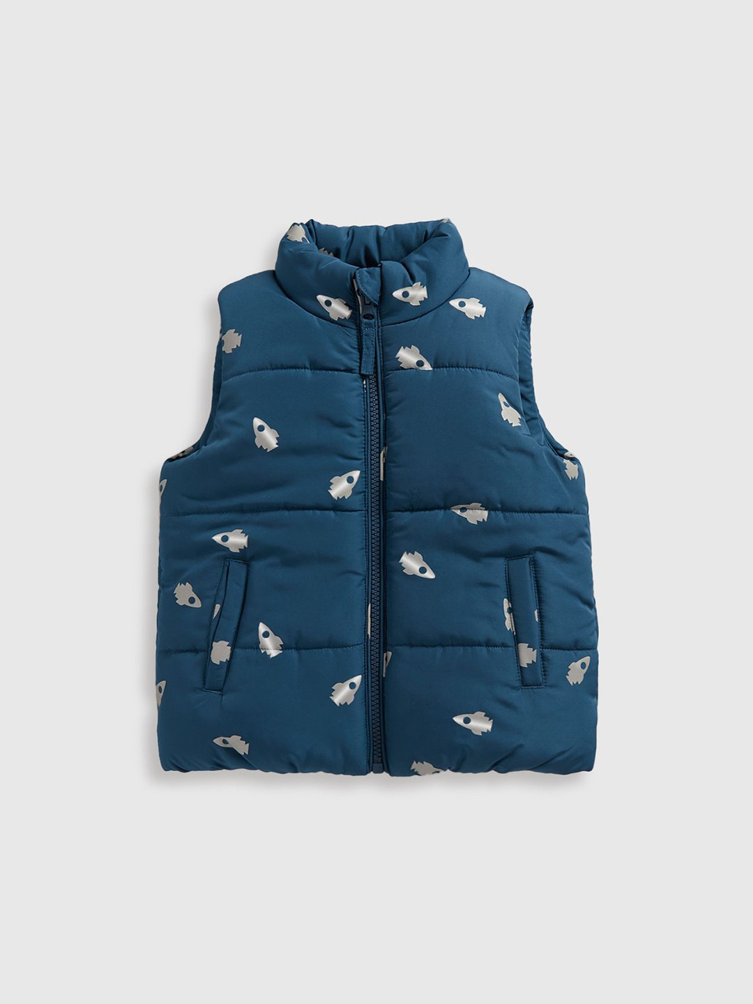 

mothercare Boys Reflective Strip Puffer Jacket, Blue