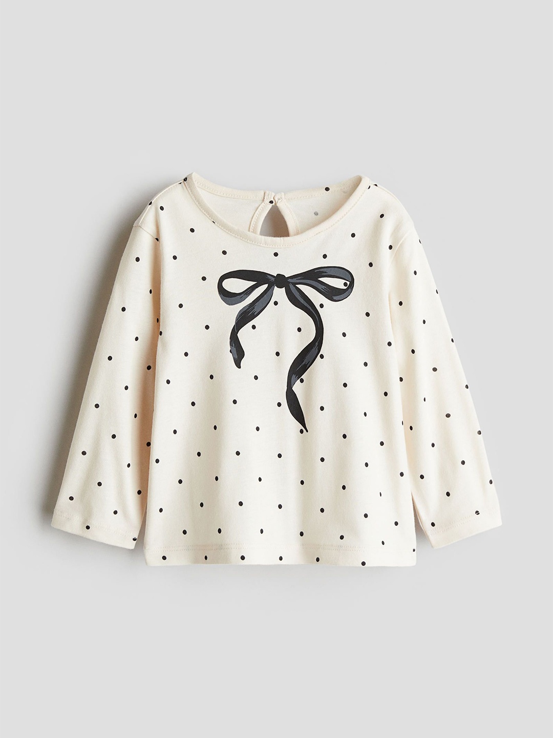 

H&M Girls Printed Cotton Tops, White