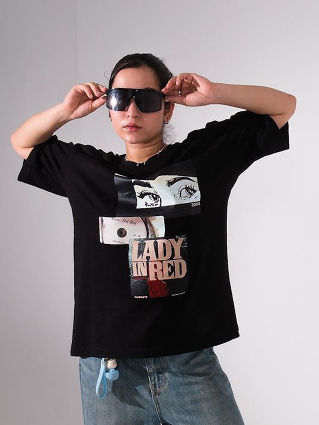 

TheBTclub Men Printed Drop-Shoulder Sleeves Activchill T-shirt, Black