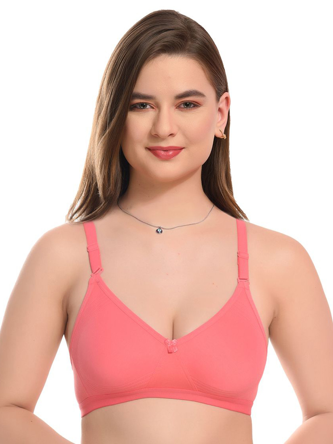 

don't Shy Solid Full Coverage Non Padded Bra, Red