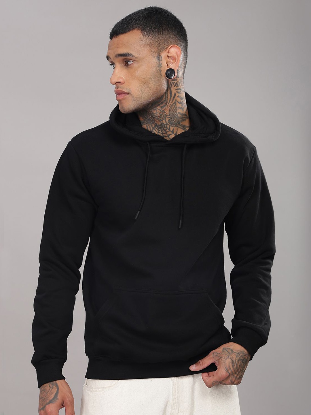 

ADRO Men Hooded Pullover Sweatshirt, Black