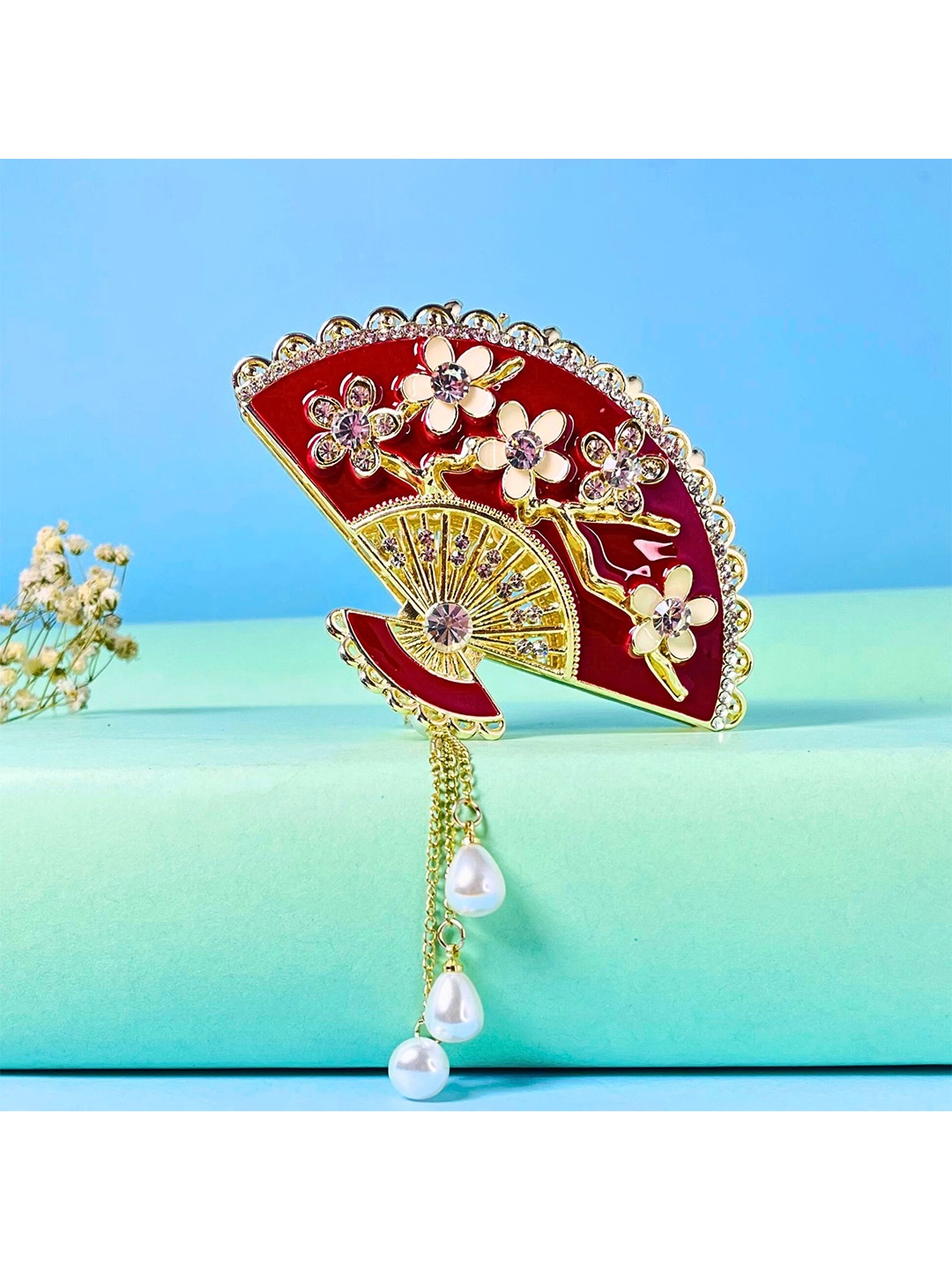 

MANSIYAORANGE Women Embellished Claw Clip, Gold