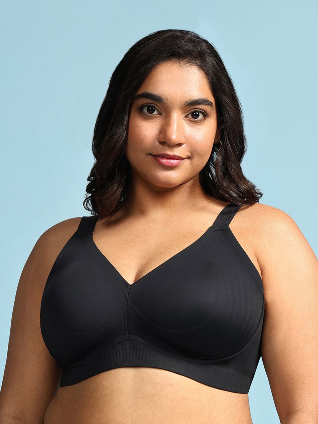 

Blissclub Non Padded Full Coverage Plus Size Bra, Black