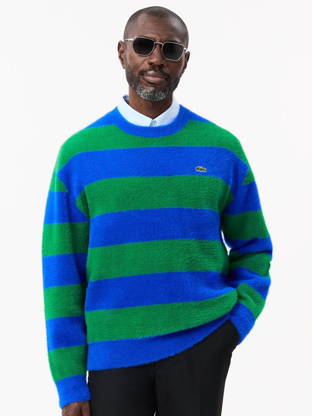 

Lacoste Men Striped Pullover Sweaters, Green
