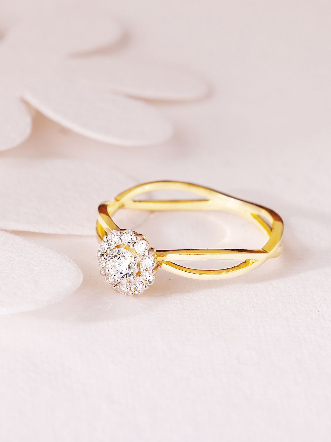 

GIVA 14K Gold Diamond Ring