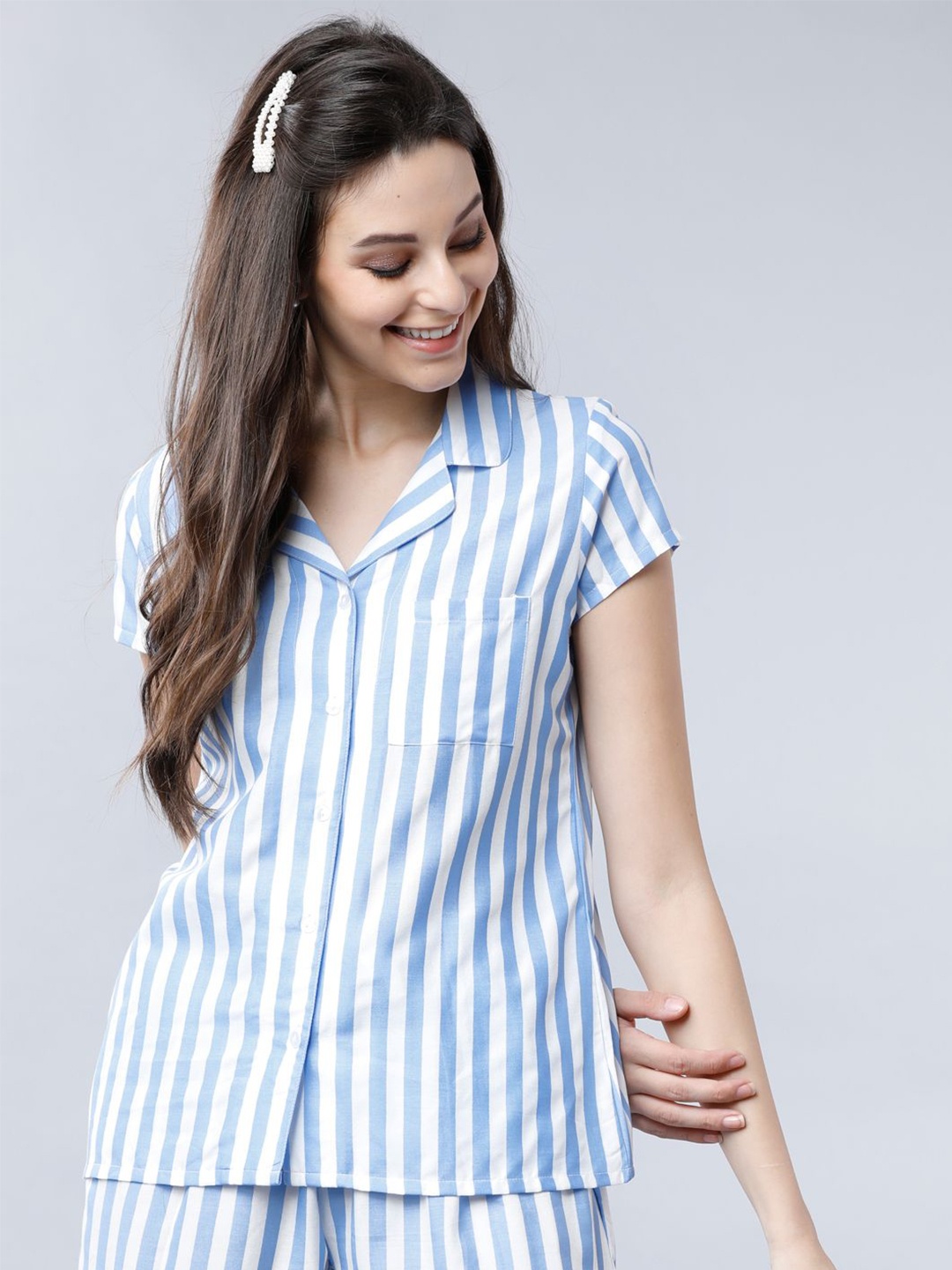 

Tokyo Talkies Women's Loung Shirt, Blue