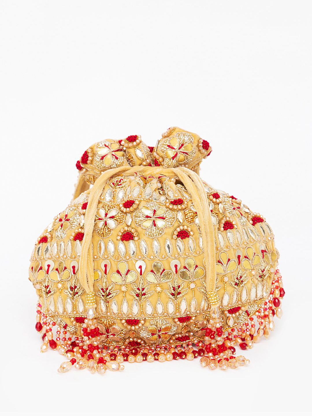 

EENA Embellished Potli Clutch, Gold