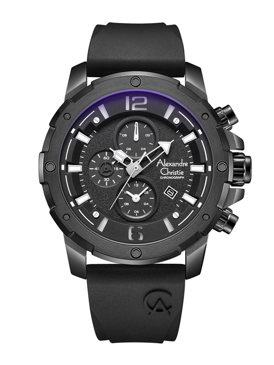 

Alexandre Christie Men Dial & Straps Reset Time Analogue Watch 6410MCRIPBA, Black