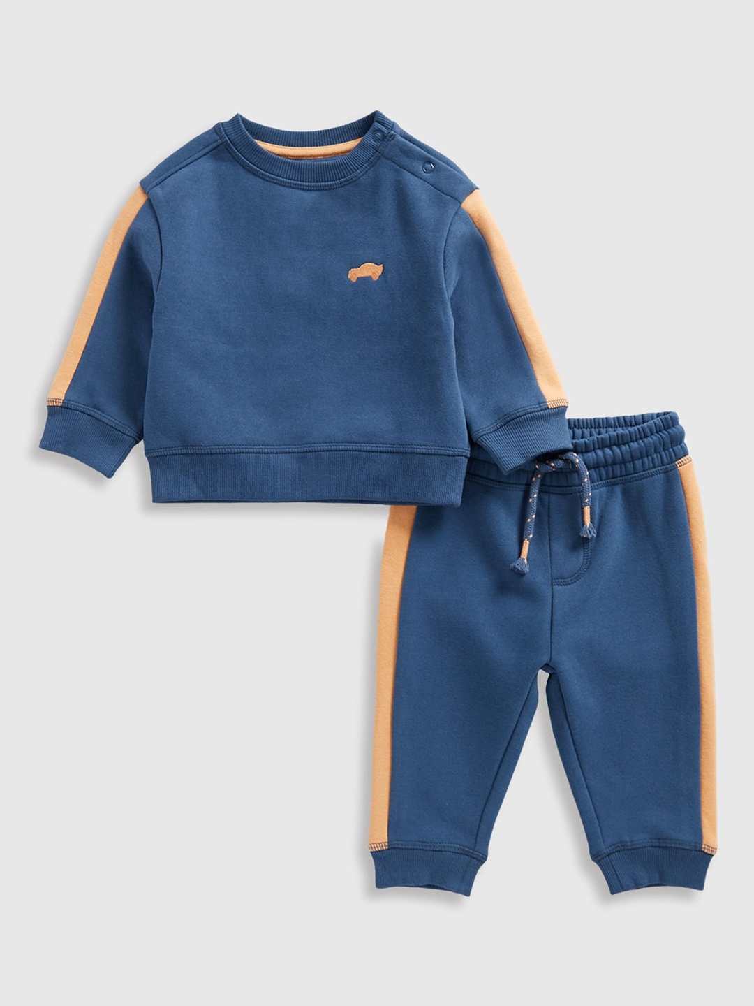 

mothercare Boys Colourblocked Sweatshirt with Joggers, Navy blue
