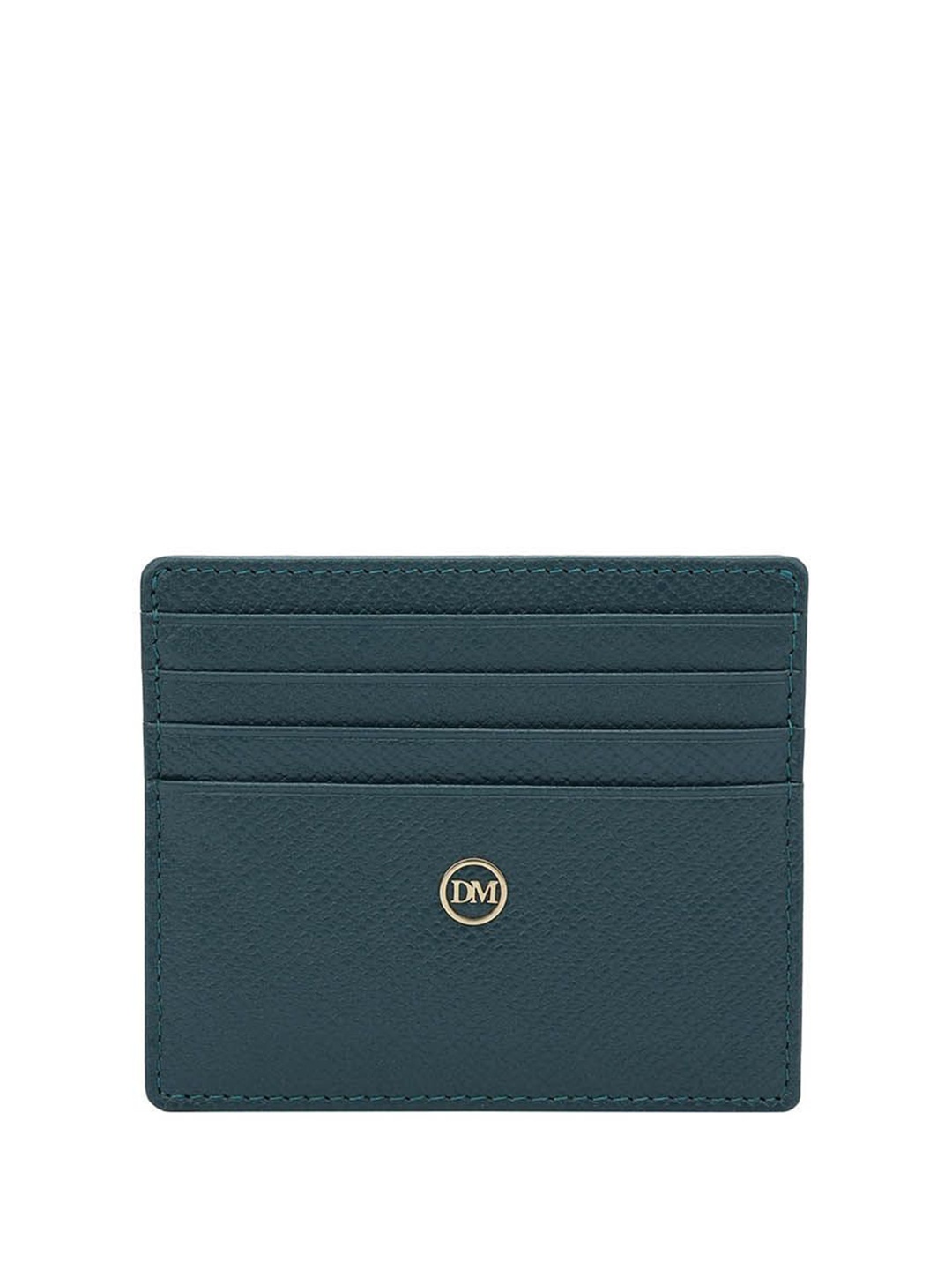 

Da Milano Unisex Leather Card Holder, Teal