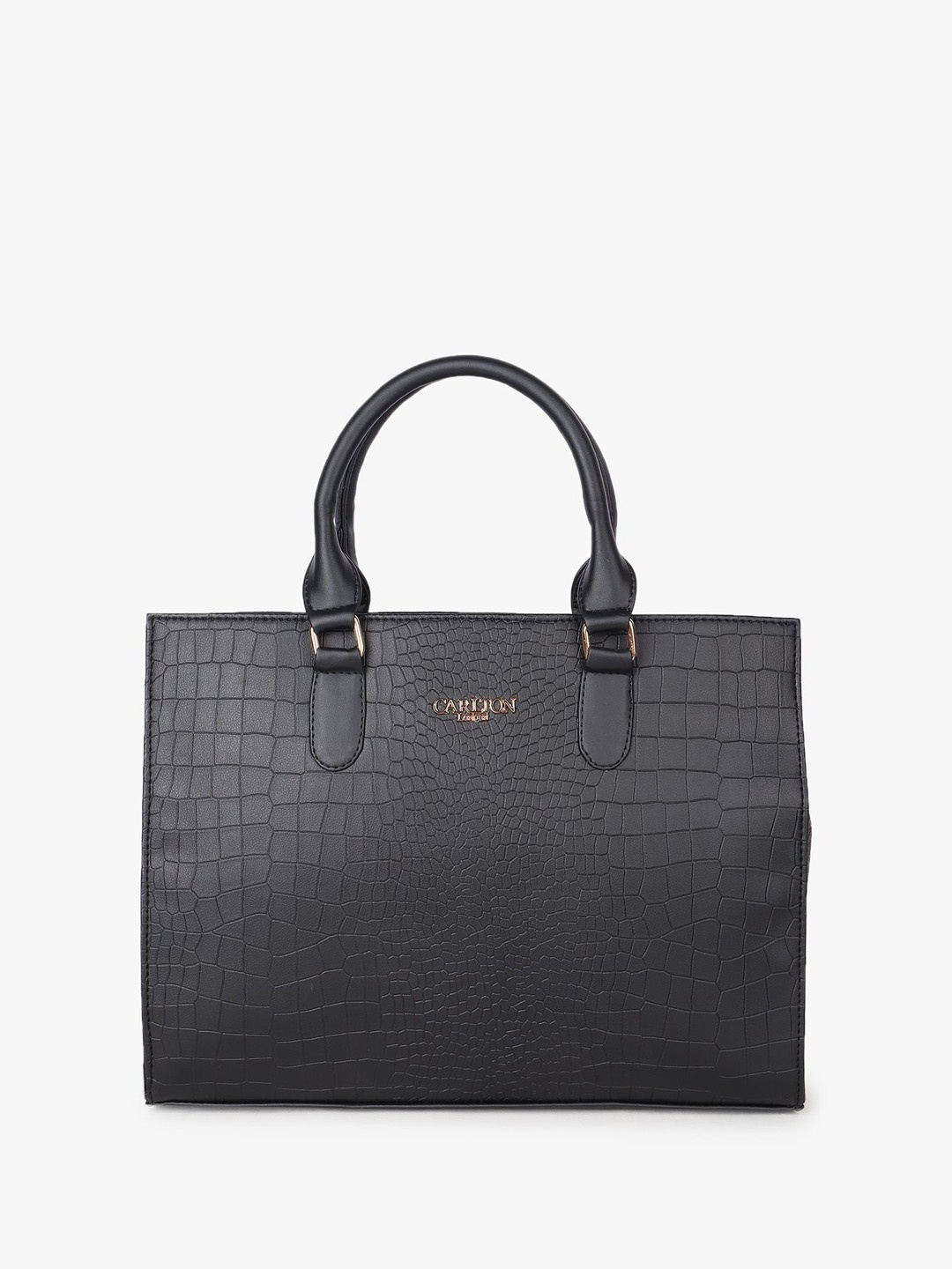 

Carlton London Textured Oversized Half Moon Tote Bag, Black