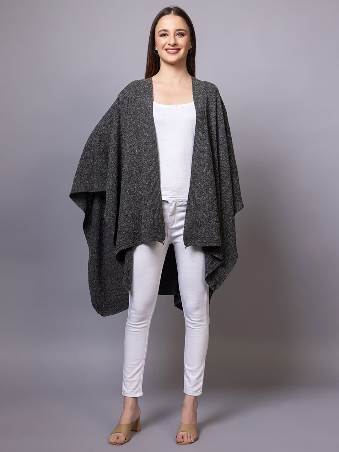 

Anouk Longline Open Front Shrug, Grey