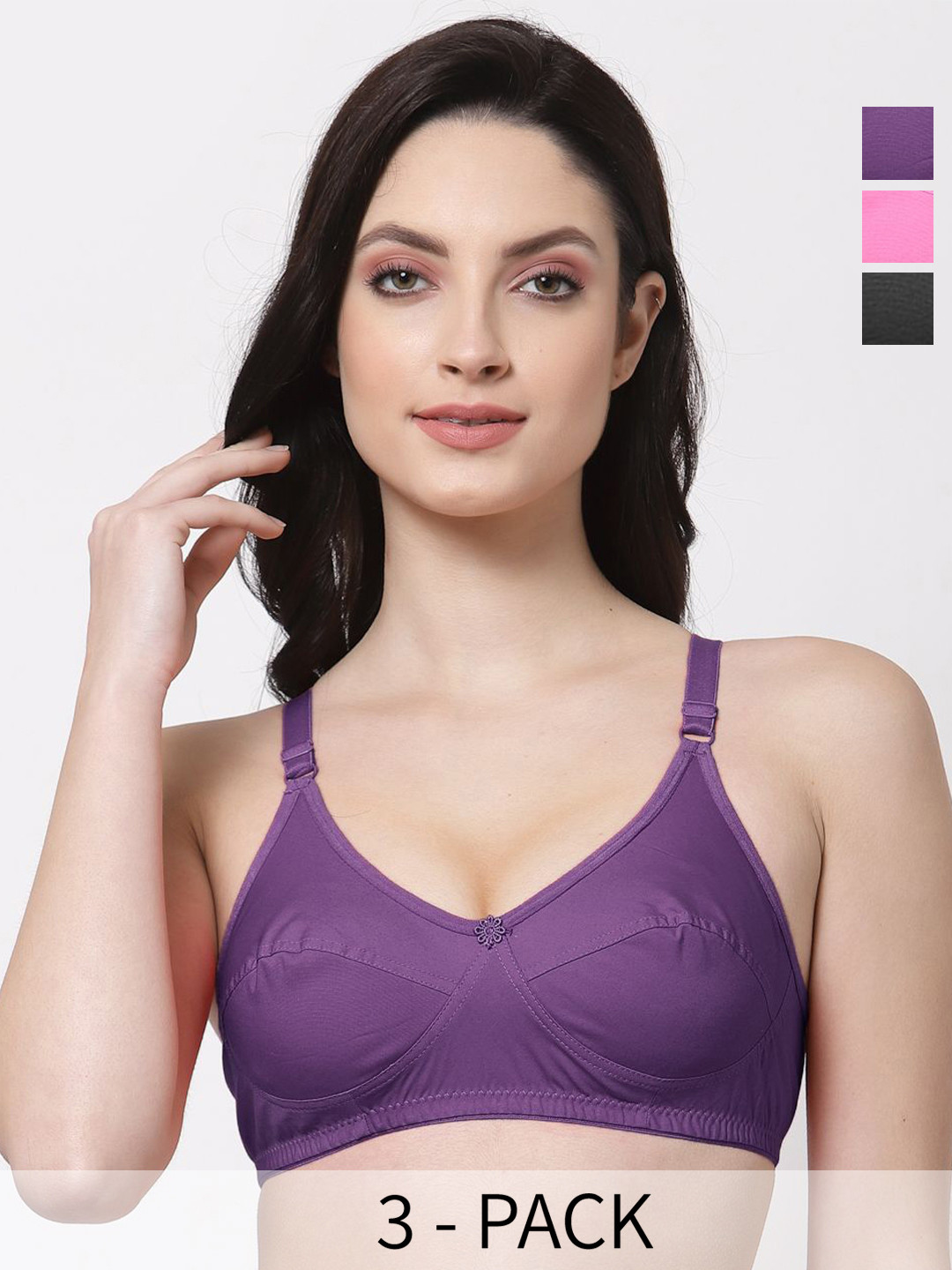 

SHYAM SONS FLAIR Bra Full Coverage, Black