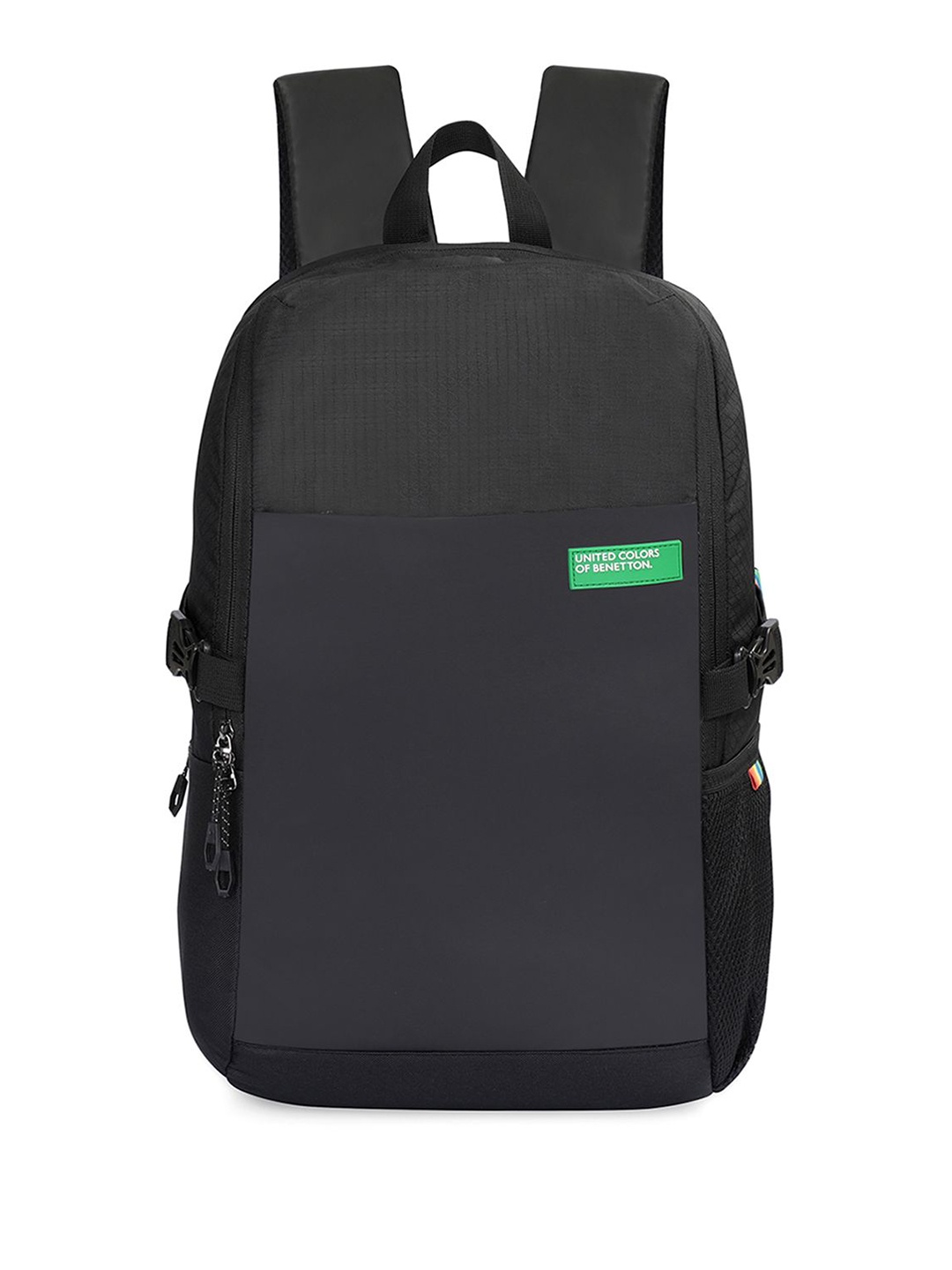 

United Colors of Benetton Unisex Padded Laptop Backpack, Black