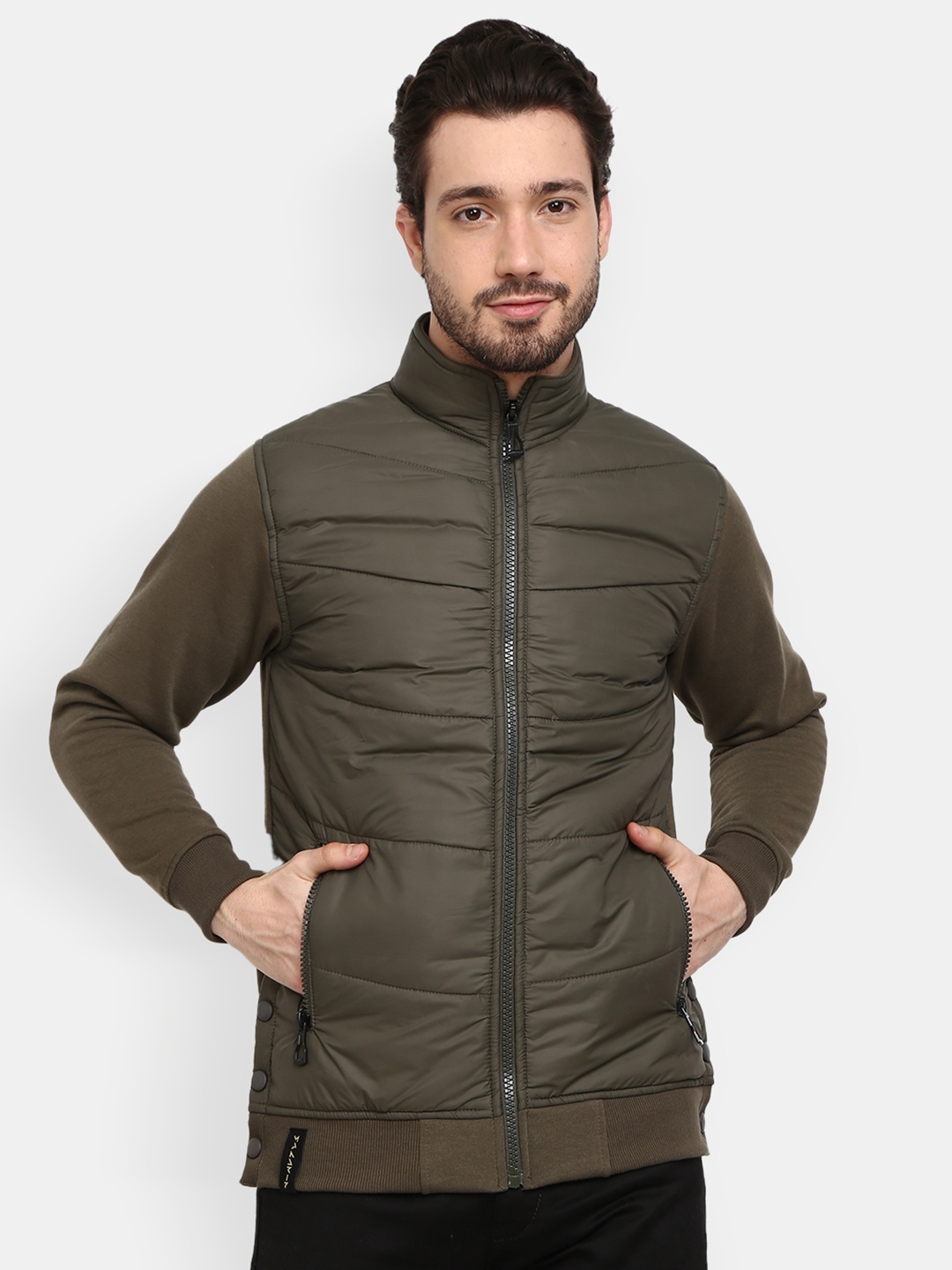 

V-Mart Men Olive Green Sweatshirt