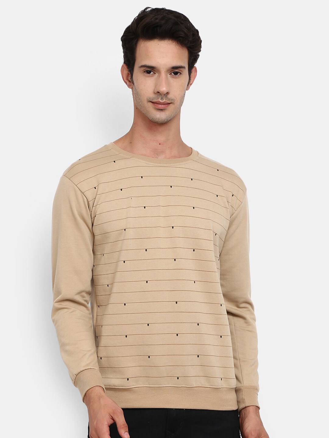 

V-Mart Men Beige Sweatshirt