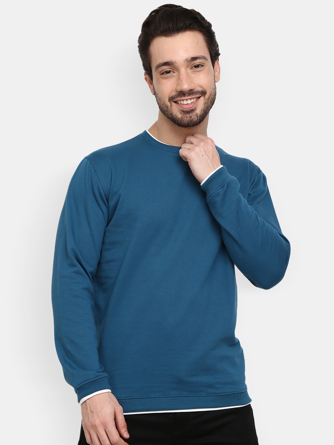 

V-Mart Men Teal Sweatshirt