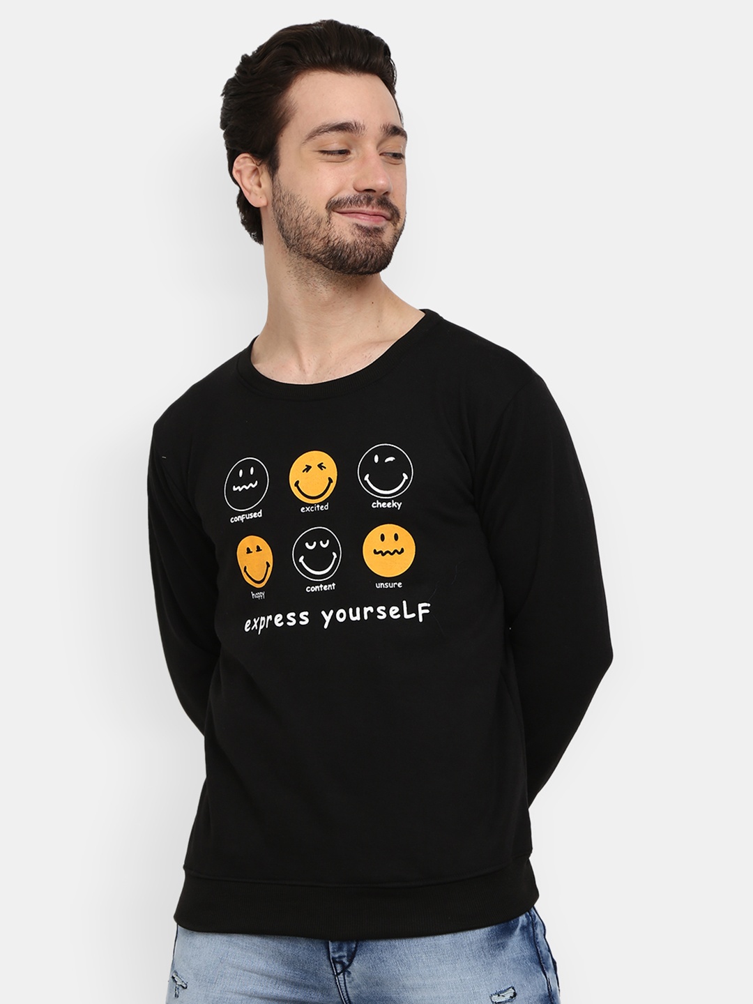 

V-Mart Men Black Sweatshirt