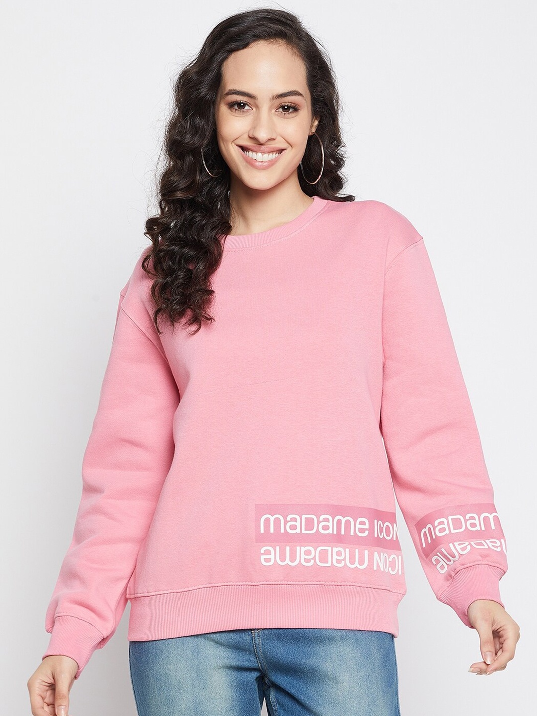 

Madame Women Pink Sweatshirt